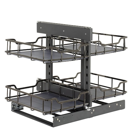 Hardware Resources STORAGE WITH STYLE Black Nickel 18" Blind Corner Organizer SWS-BCS18BN